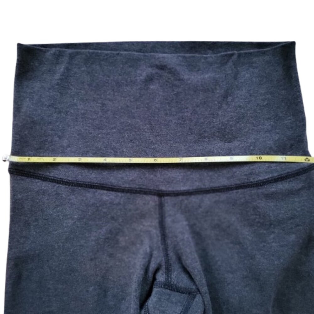 Lululemon Wunder Under Roll Down Leggings Heathered Black Size 4 - Picture 10 of 14